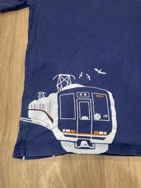 Japan JR West Train Graphic T Shirt Navy Mens S Collectible Rare Umikirin